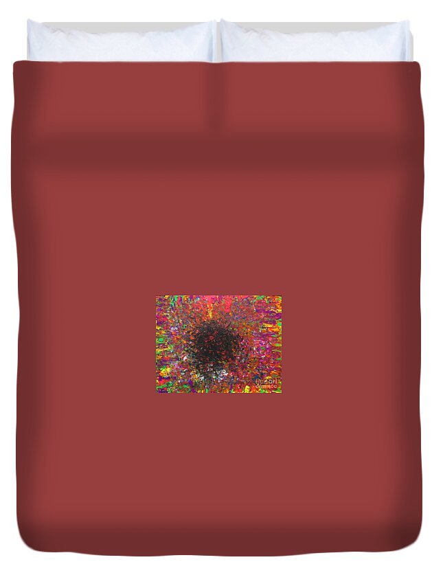 Falling Duvet Cover featuring the painting Falling by Jacqueline Athmann