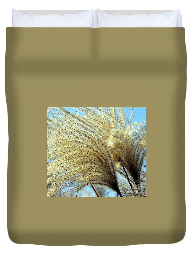 Fantail Plume Duvet Cover featuring the photograph Fantail Plume by Jennifer Robin