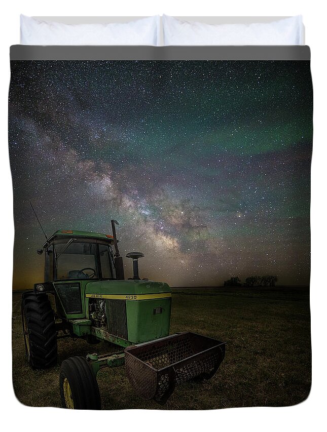 Landscape Duvet Cover featuring the photograph Farming the Rift 7 by Aaron J Groen