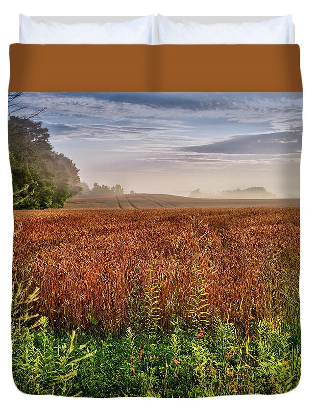 Canada Duvet Cover featuring the photograph Farmland by Nick Mares