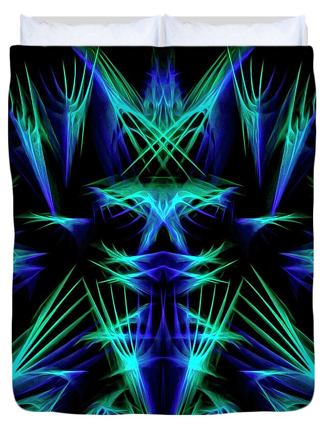 Digital Art Duvet Cover featuring the digital art Fascination by DB Hayes