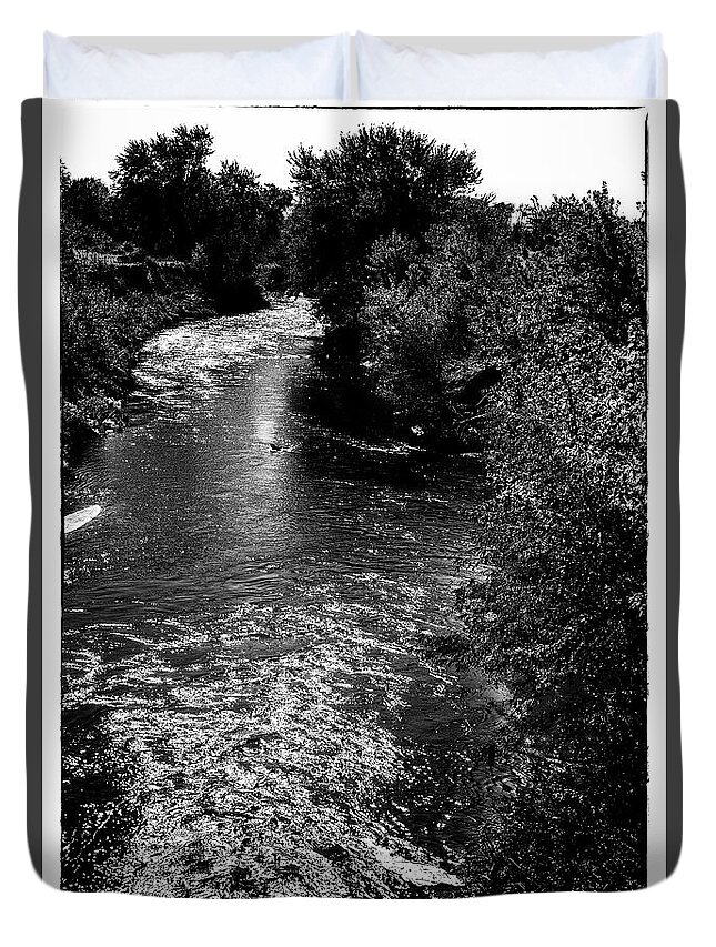 River Duvet Cover featuring the photograph Fast Running River by Ed Peterson