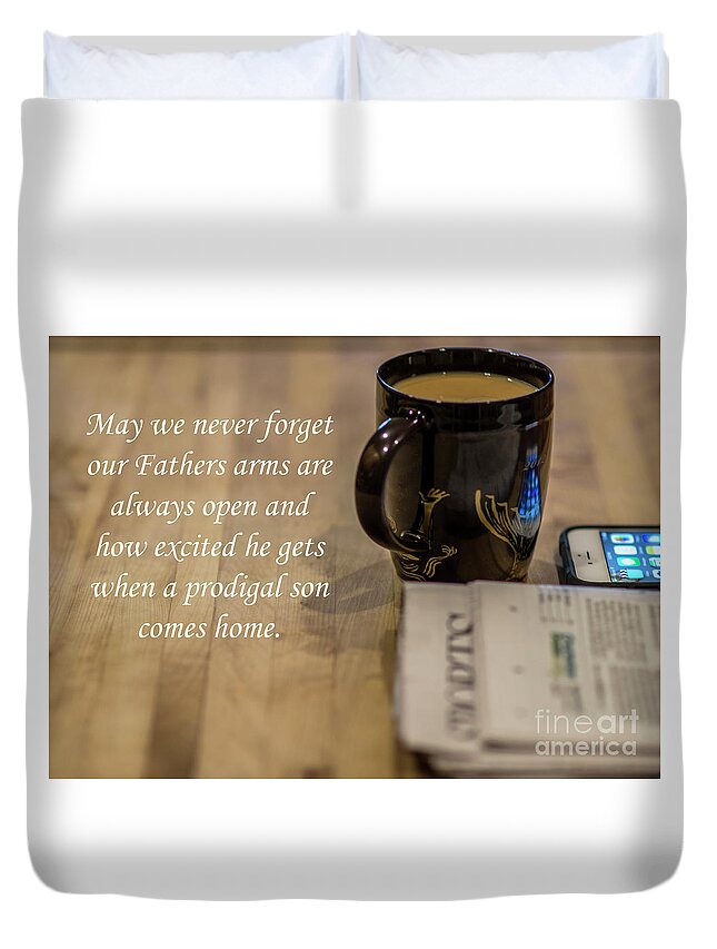 Fathers Arms Duvet Cover featuring the photograph Fathers Arms by Dale Powell
