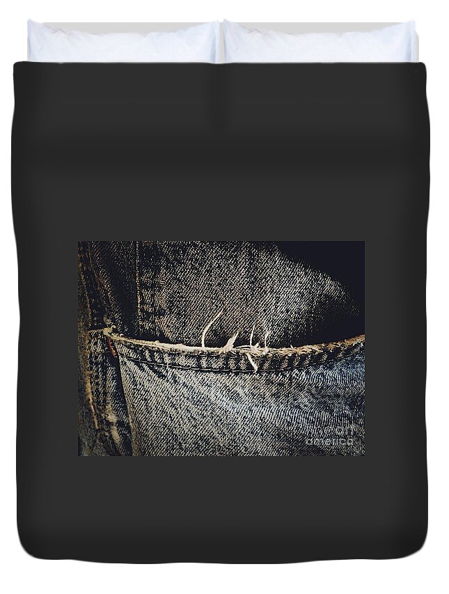 Pants Duvet Cover featuring the photograph Favorite Jeans by Frank J Casella