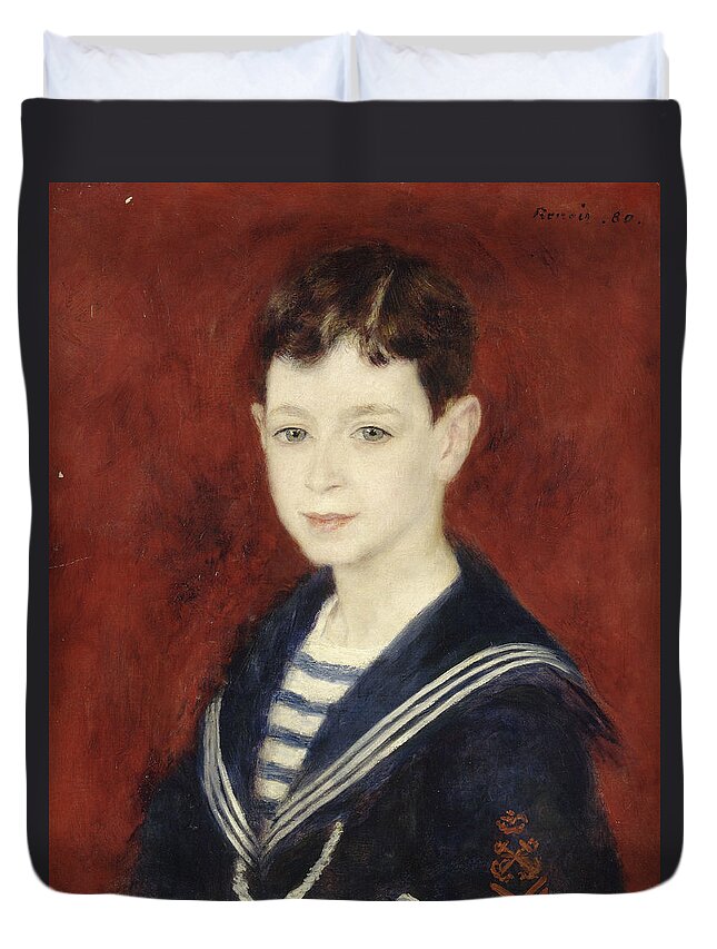 Renoir Duvet Cover featuring the painting Fernand Halphen as a Boy by Auguste Renoir