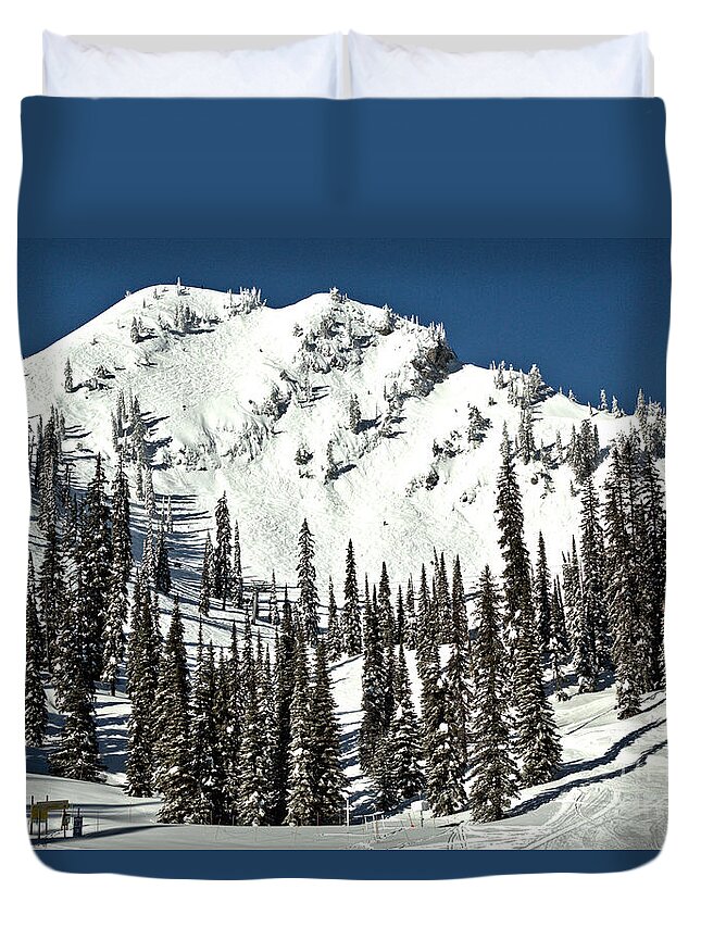 Fernie Duvet Cover featuring the photograph Fernie Skiers Paradise by Adam Jewell