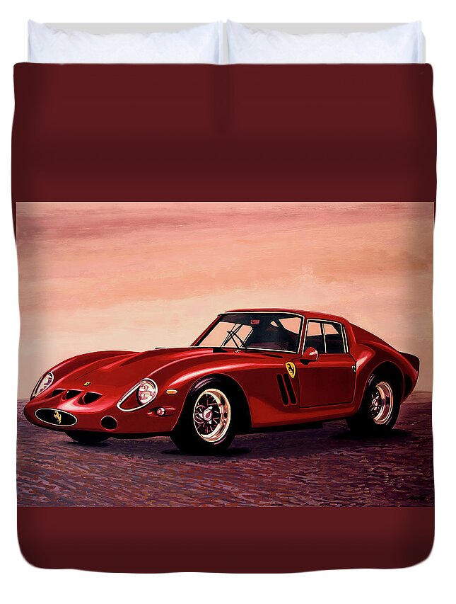 Ferrari 250 Gto Duvet Cover featuring the painting Ferrari 250 GTO 1962 Painting by Paul Meijering