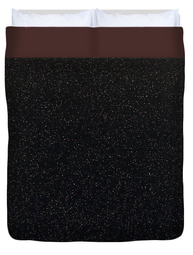Black Duvet Cover featuring the painting Field Number Six by Stephen Mauldin