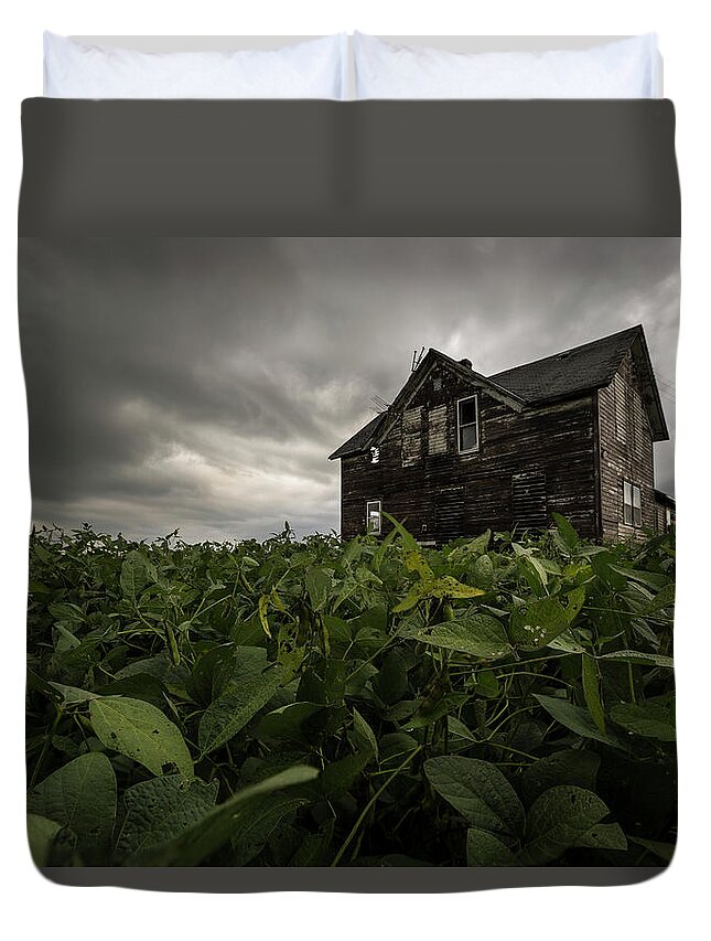 Centerville Duvet Cover featuring the photograph Field of beans/dreams by Aaron J Groen