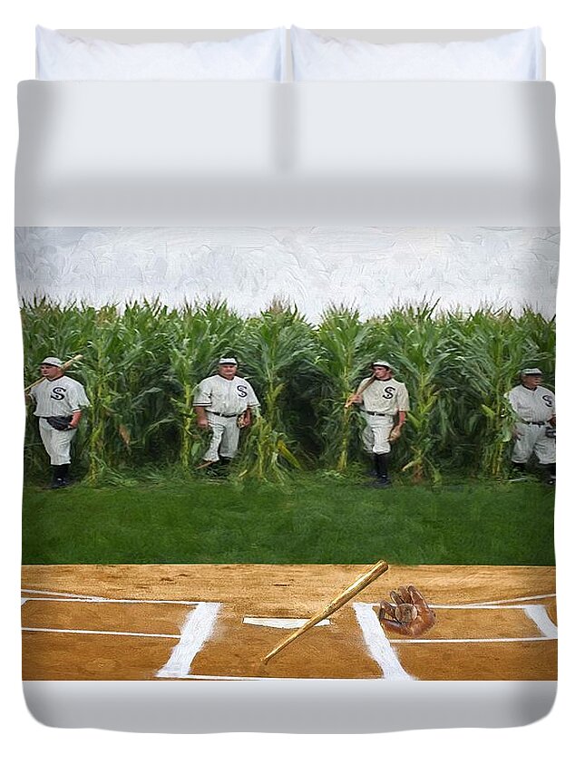 Field Of Dreams Duvet Cover featuring the painting Field of Dreams by Pat Cook