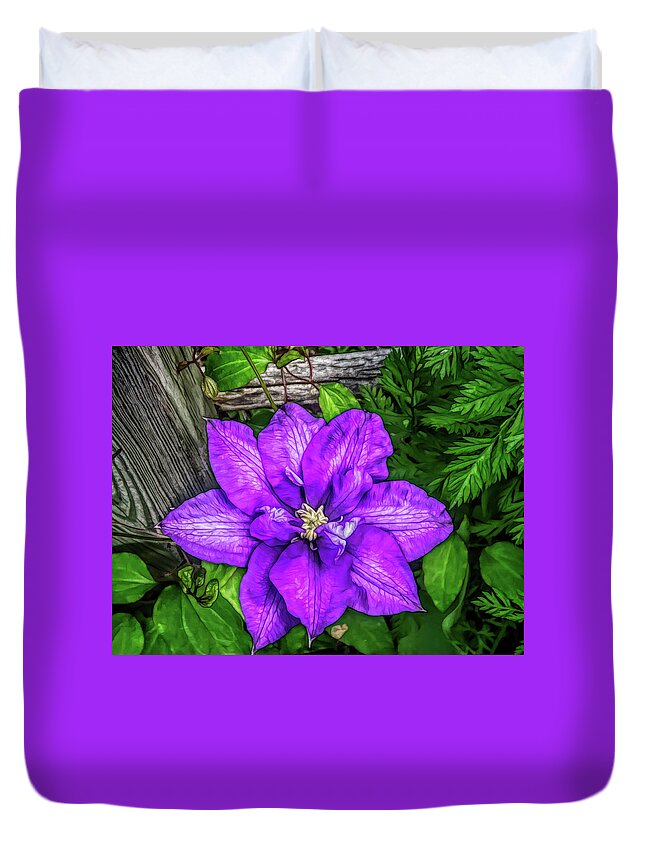 Flower Duvet Cover featuring the photograph Fine Wine Cafe Passion Vine by Aimee L Maher ALM GALLERY