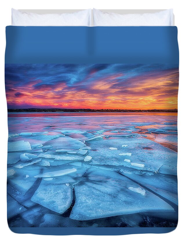 Winter Duvet Cover featuring the photograph Fire and Ice 2 by Darren White