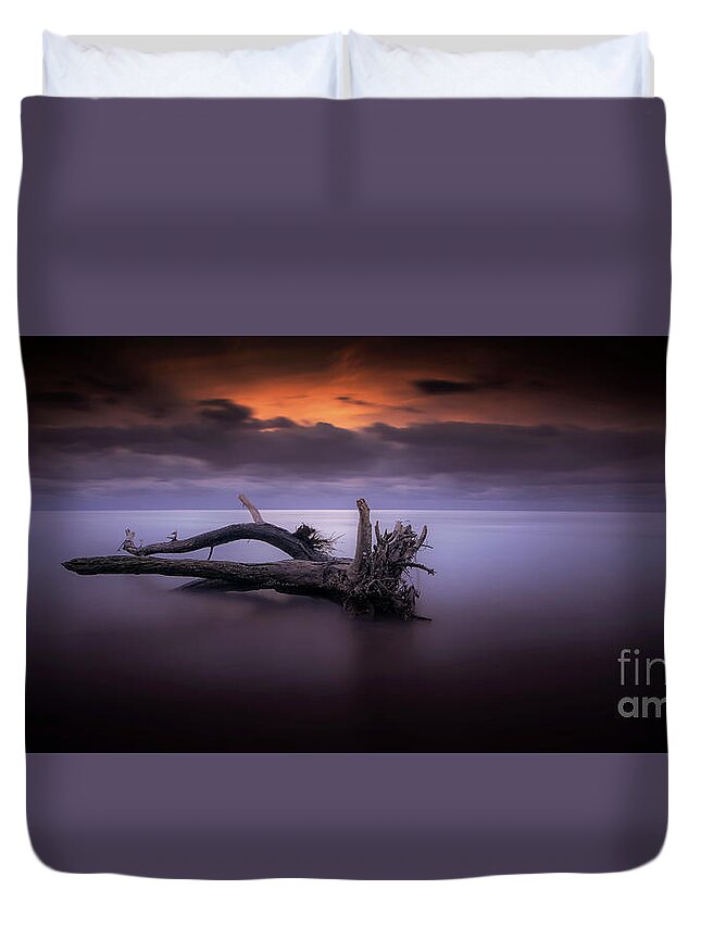 Italian Beach Duvet Cover featuring the photograph Firewood by Marco Crupi