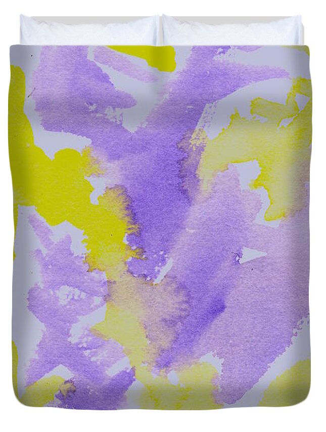 Watercolor Duvet Cover featuring the painting First Watch by Marcy Brennan