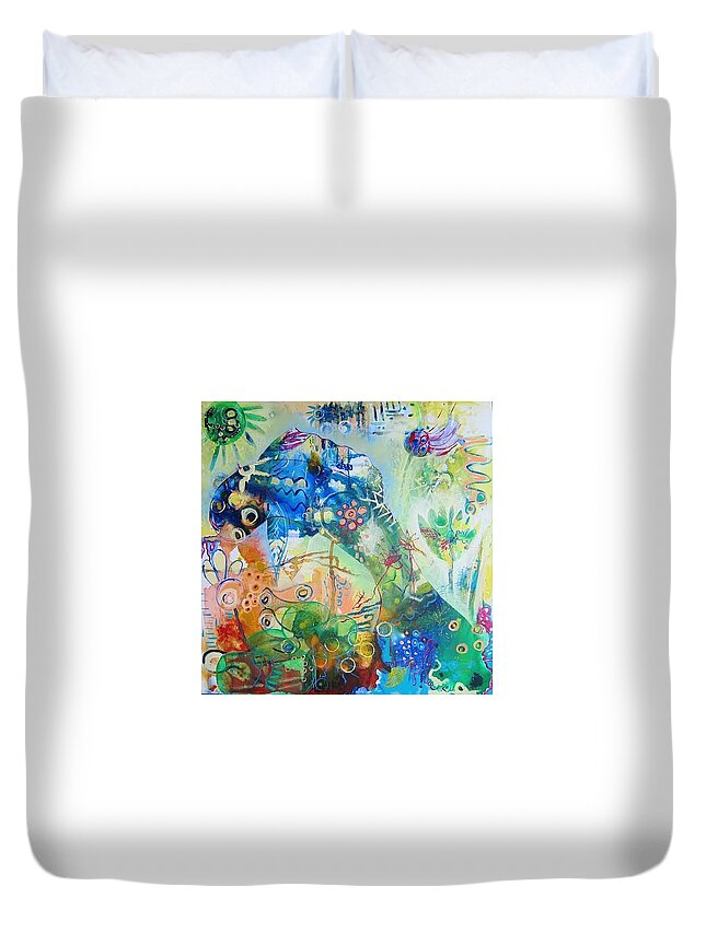 Fish Duvet Cover featuring the photograph Seahorse Folly by Susan Curtin