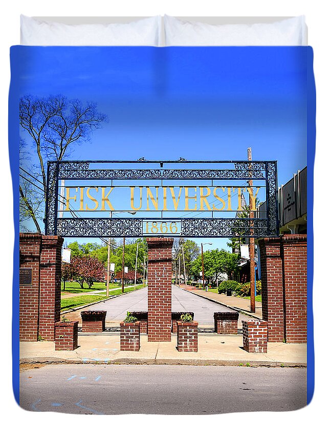 Fisk Duvet Cover featuring the photograph Fisk University Nashville by Chris Smith