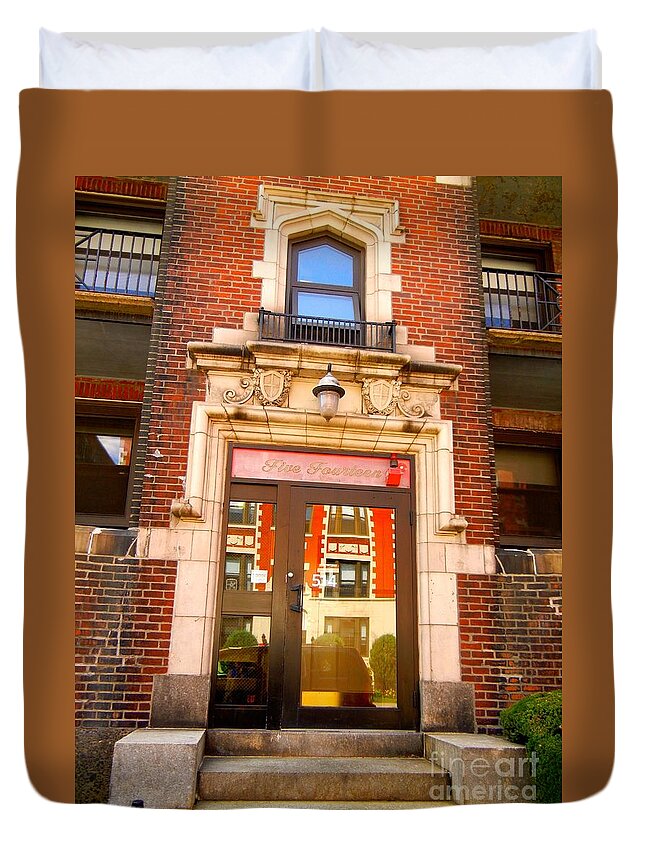 Brownstone Duvet Cover featuring the photograph Five Fourteen by KD Johnson