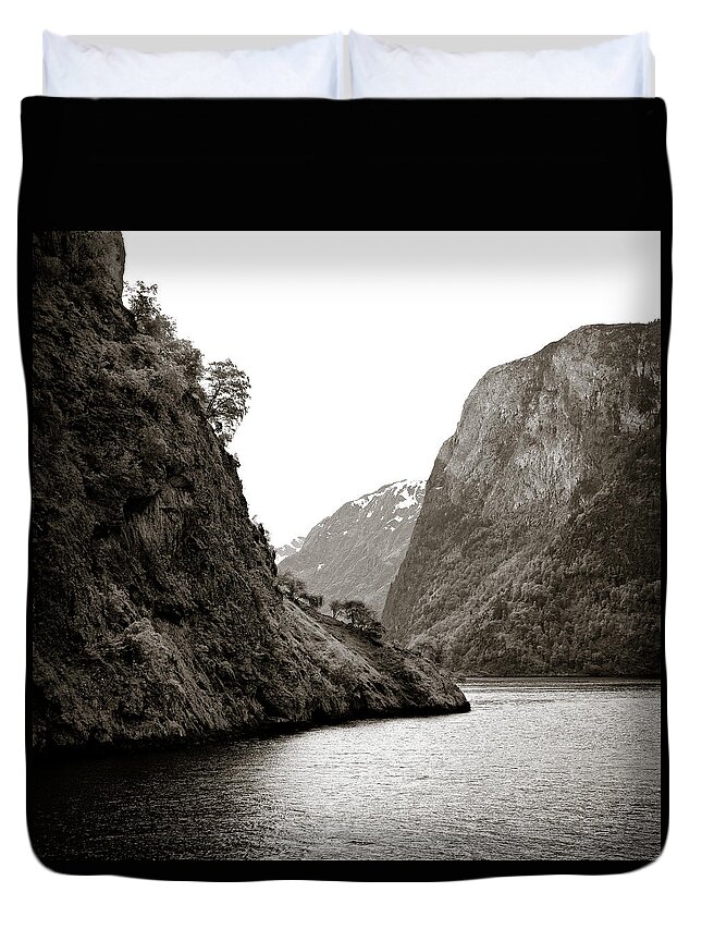 Norway Duvet Cover featuring the photograph Fjord Beauty by Dave Bowman