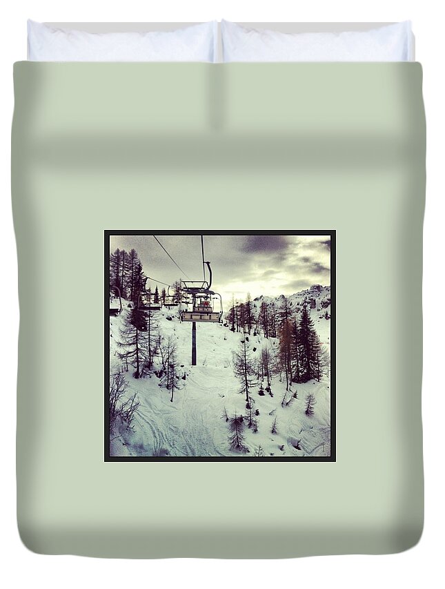 Lifts Duvet Cover featuring the photograph Lift Life by Sarah Hall