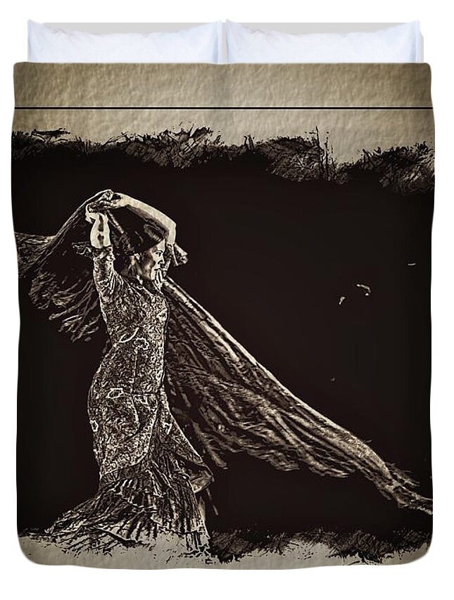 Flamenco Duvet Cover featuring the photograph Flamenco #1 by Jean Francois Gil