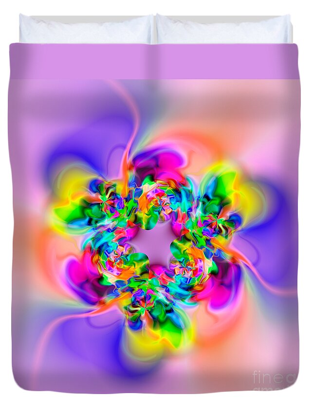 Spinning Duvet Cover featuring the digital art Flexibility 30C by Rolf Bertram