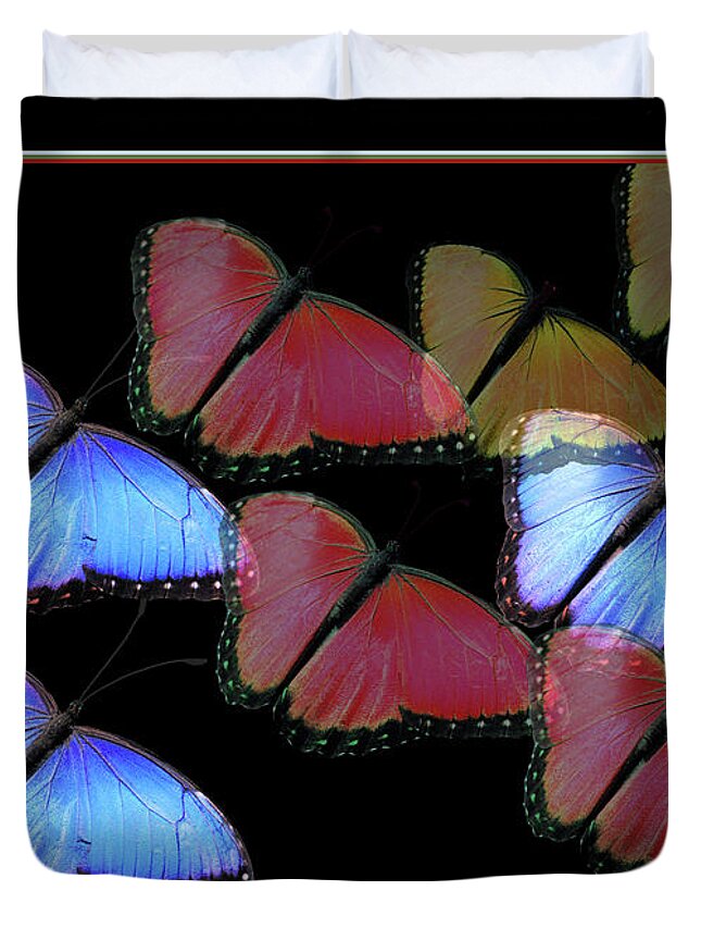 Butterfly Duvet Cover featuring the photograph Flight of the Butterflies by Rosalie Scanlon