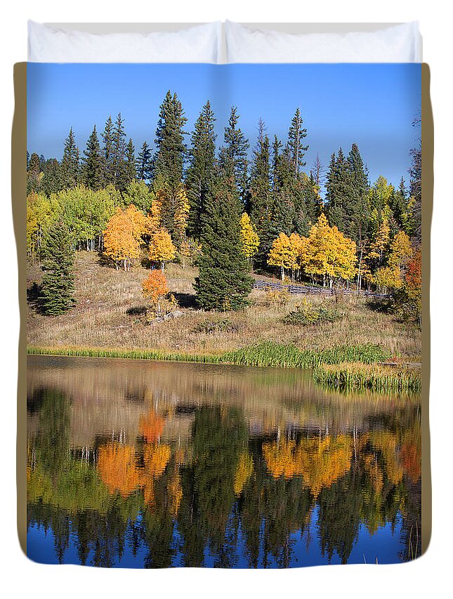 Autumn Colors Duvet Cover featuring the photograph Flip Flop by Jim Garrison