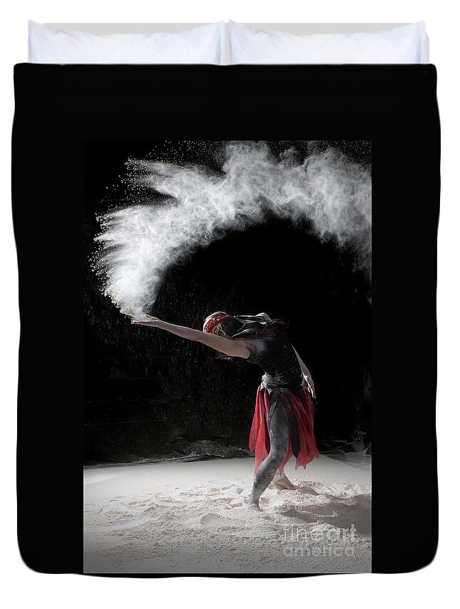 Dancing Duvet Cover featuring the photograph Flour Dancing Series by Cindy Singleton
