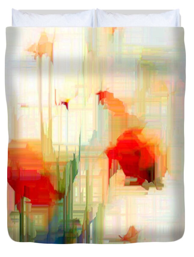 Art Duvet Cover featuring the digital art Flower 9230 by Rafael Salazar