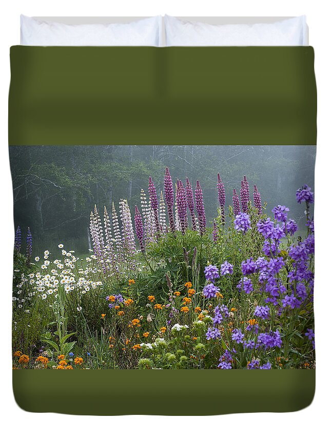 Astoria Duvet Cover featuring the photograph Flower Circus by Robert Potts