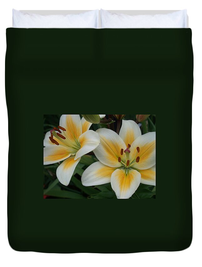Flower Duvet Cover featuring the photograph Flower close up 2 by Anita Burgermeister