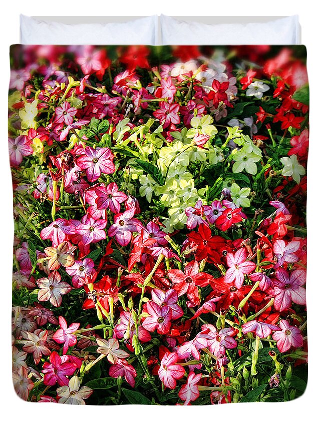 Flower Duvet Cover featuring the photograph Flower Garden 1 by Scott Wood