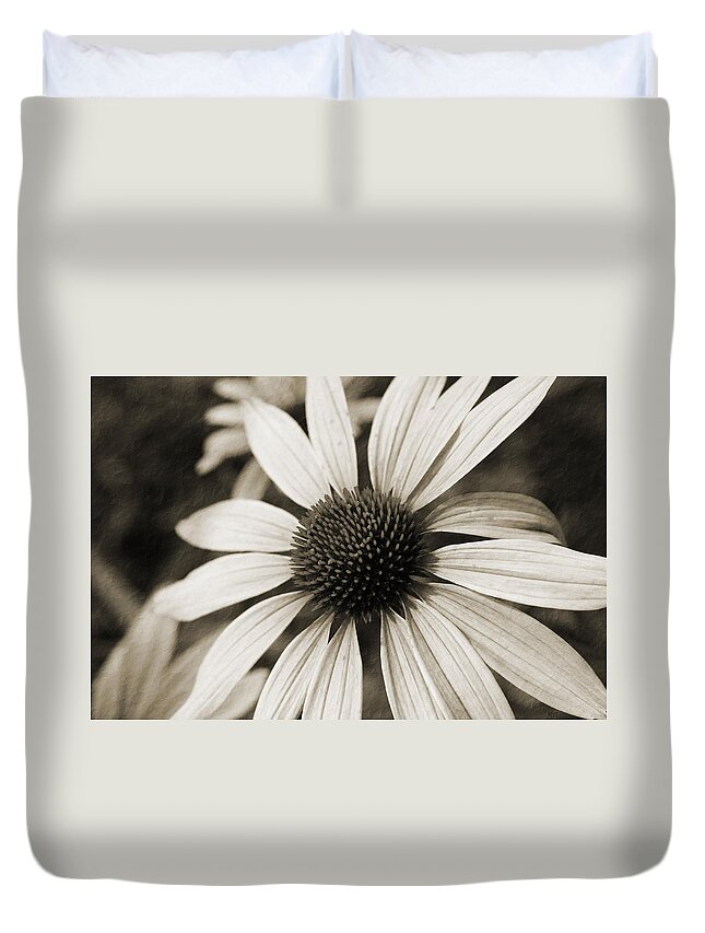 Flower Duvet Cover featuring the photograph Flower of Old by Karol Livote