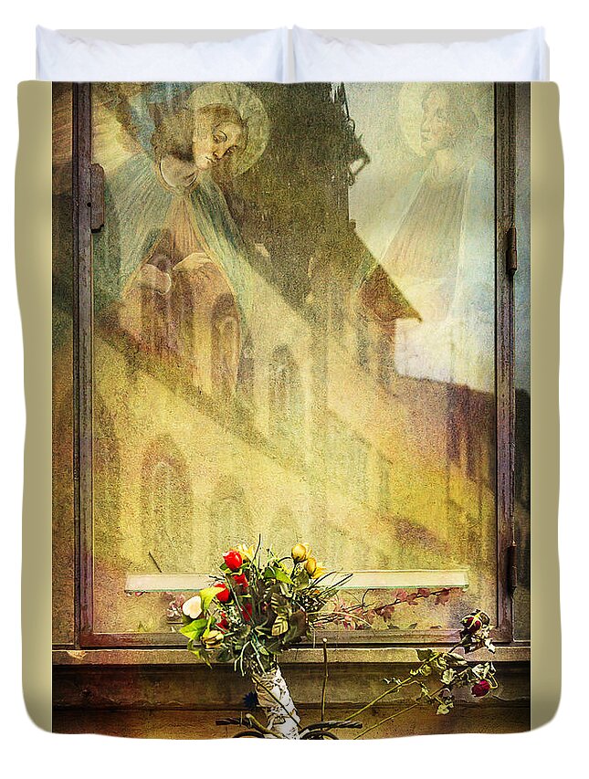 Florence Duvet Cover featuring the photograph Flower Saints by Craig J Satterlee