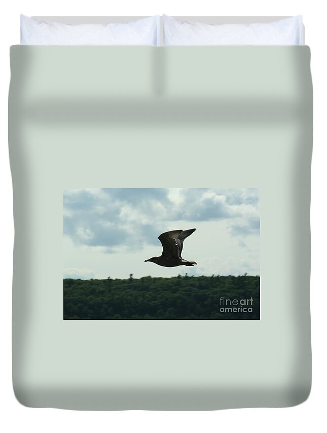 Ephraim Duvet Cover featuring the photograph Flying Ephraim WI by Tommy Anderson