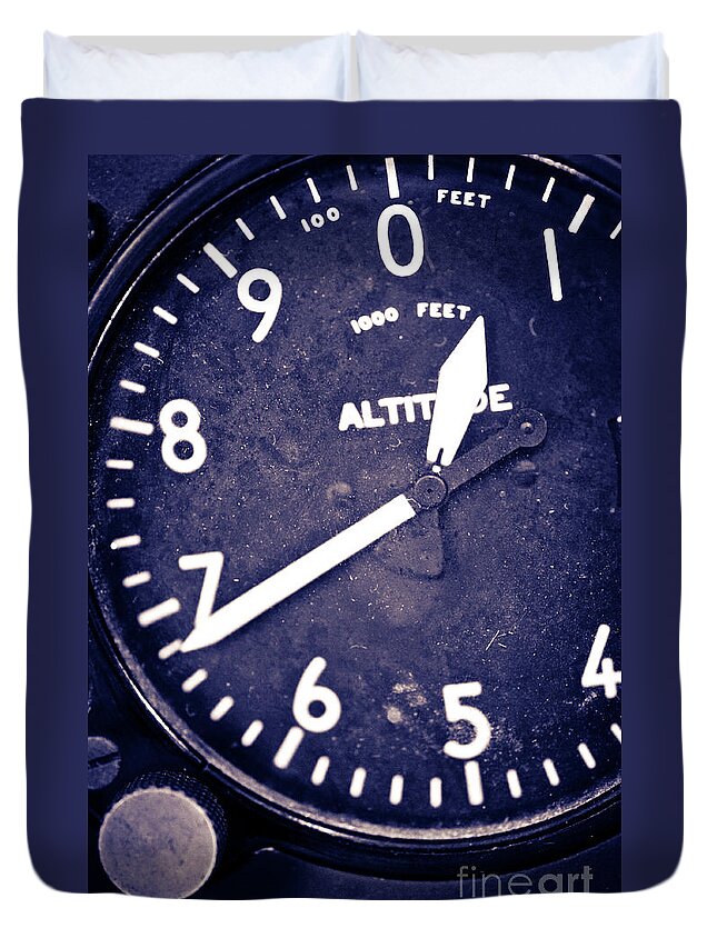 Aircraft Duvet Cover featuring the photograph Altitude by Charles Dobbs