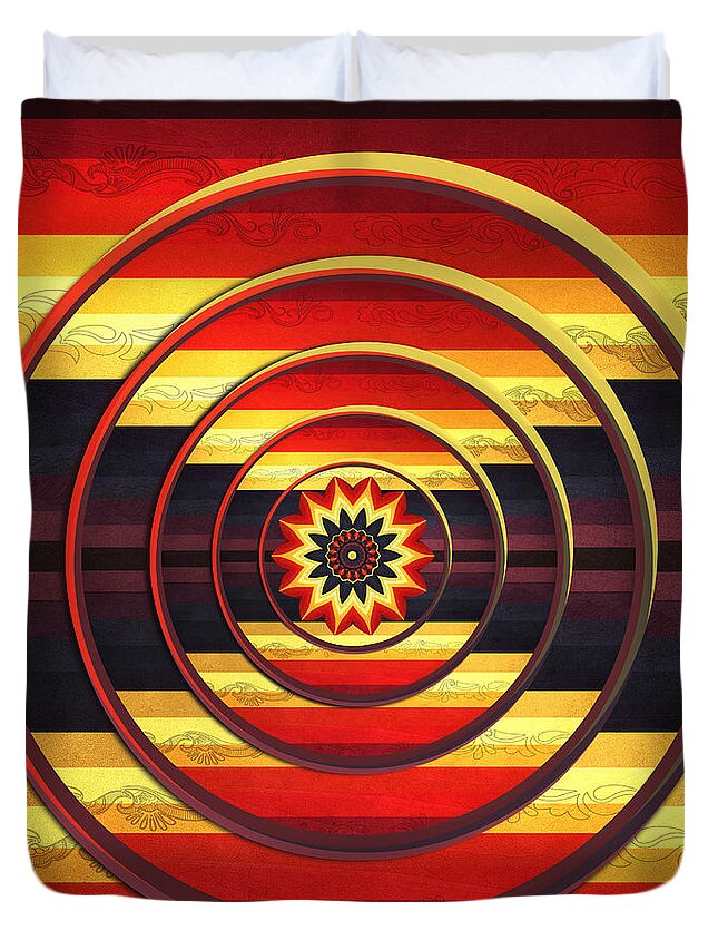 Abstract Duvet Cover featuring the digital art Focus by Deborah Smith