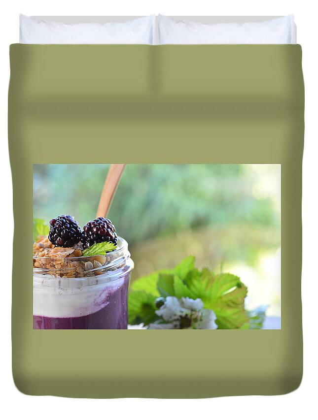 Smoothie Duvet Cover featuring the photograph Food Photographie by Janine Hegendorf