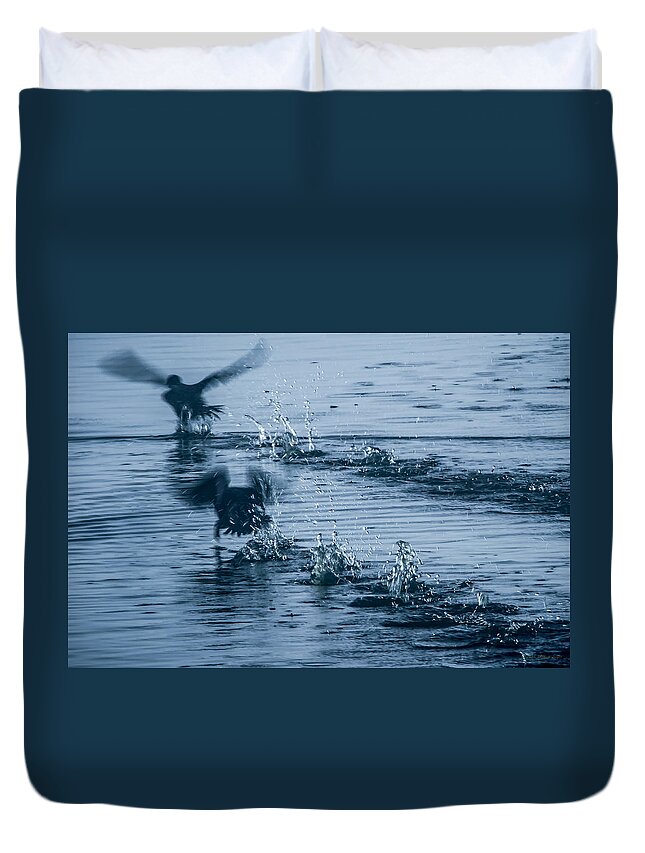 Wildlife Duvet Cover featuring the photograph Footprints by Albert Seger
