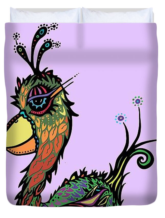 Bird Duvet Cover featuring the digital art For the Birds by Tanielle Childers