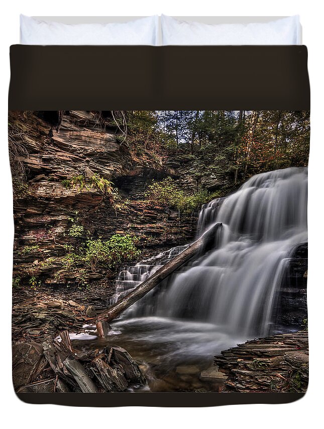 Fall Duvet Cover featuring the photograph Forces of Nature by Evelina Kremsdorf