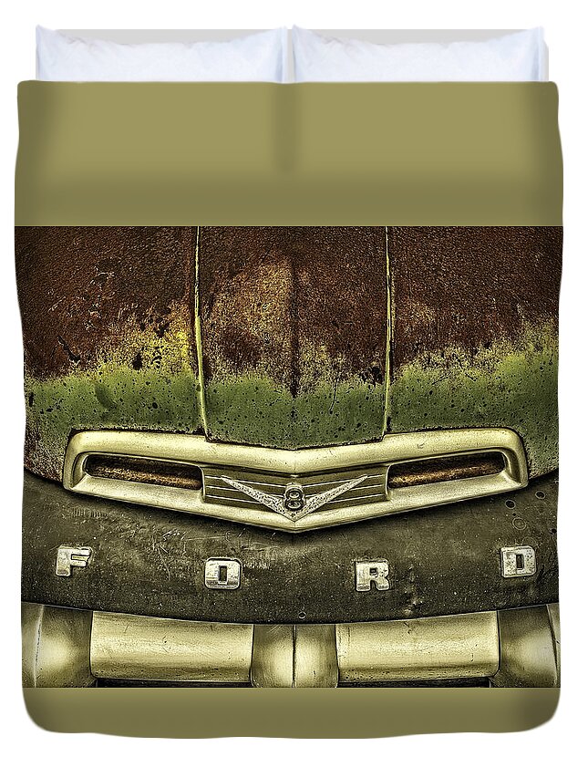 Ford Duvet Cover featuring the photograph Ford 8 by Jerry Golab