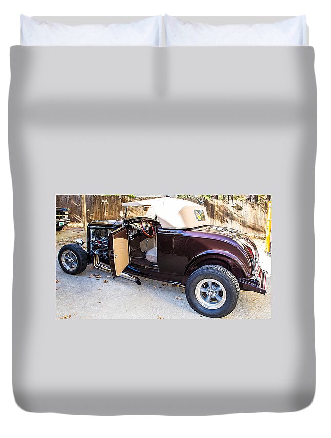 Ford Duvet Cover featuring the photograph Ford Coupe by Shannon Harrington