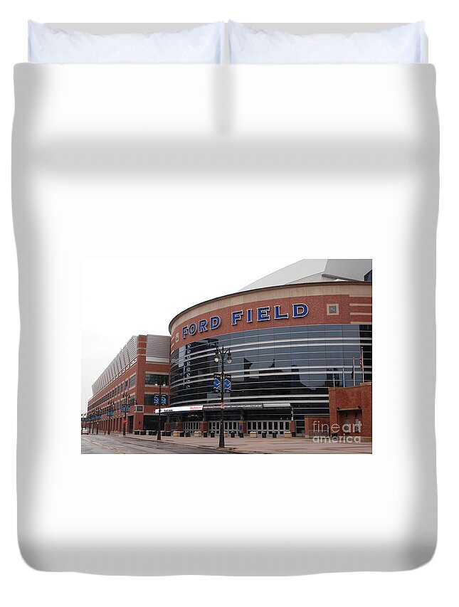 Ford Field Duvet Cover featuring the photograph Ford Field by Grace Grogan