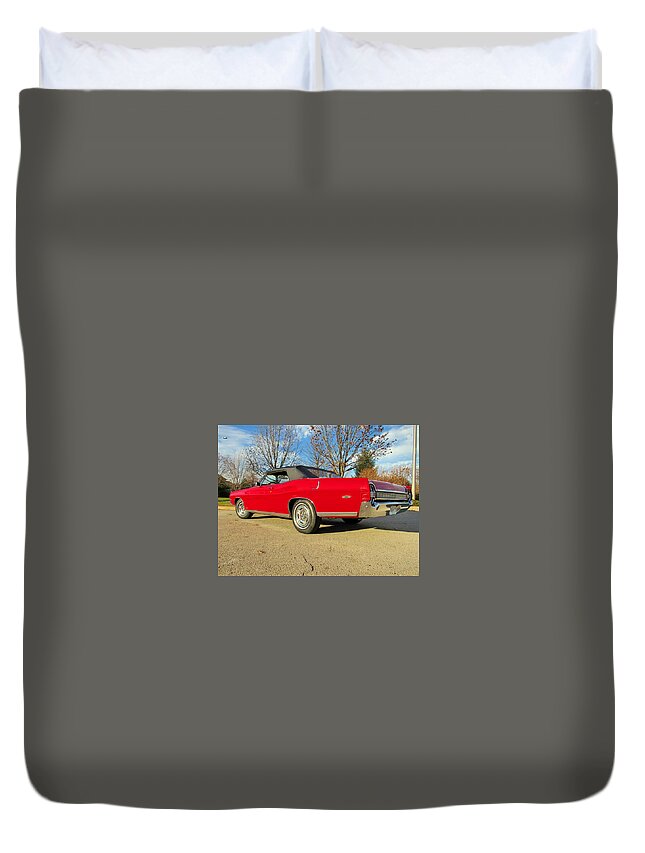 Ford Galaxie 500 Xl Duvet Cover featuring the photograph Ford Galaxie 500 XL by Jackie Russo