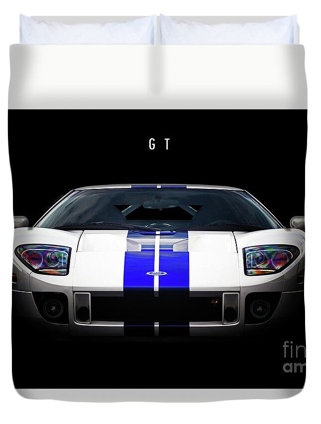 Ford Duvet Cover featuring the digital art Ford GT by Airpower Art