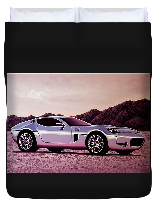 Ford Shelby Duvet Cover featuring the painting Ford Shelby GR 2005 Painting by Paul Meijering