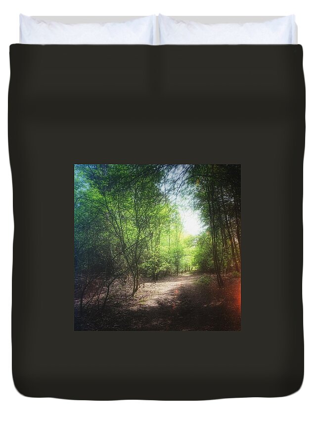 Beautiful Duvet Cover featuring the photograph #forest #instagood #woods #trees by Vicki Field