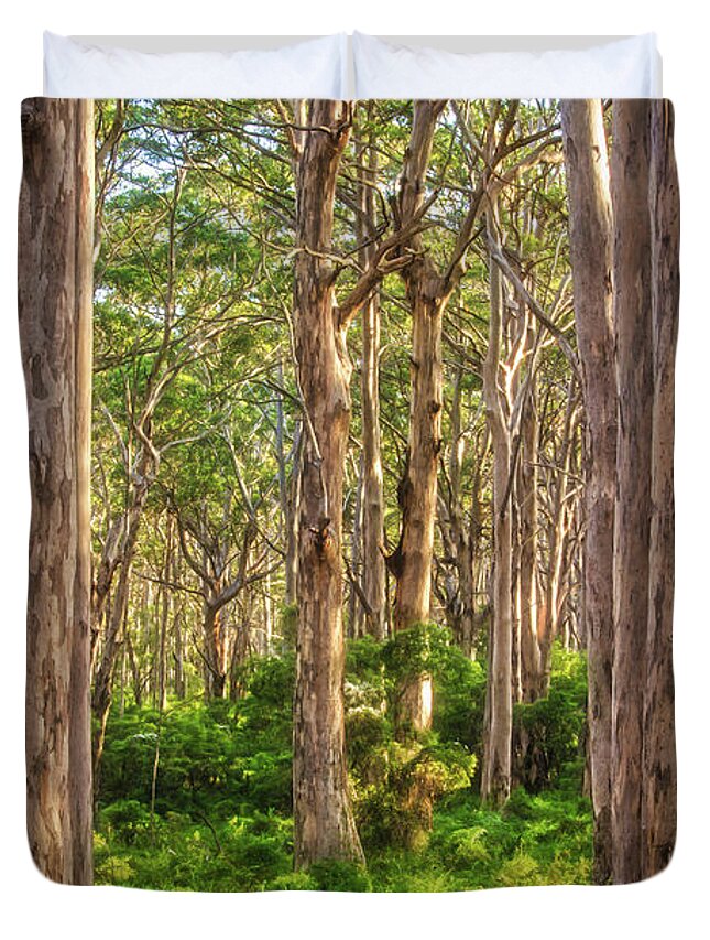 Mad About Wa Duvet Cover featuring the photograph Forest Twilight, Boranup Forest by Dave Catley