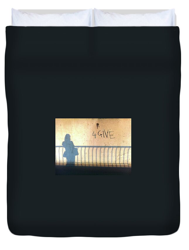 Forgiveness Duvet Cover featuring the photograph Forgiveness by Evelyn Tambour